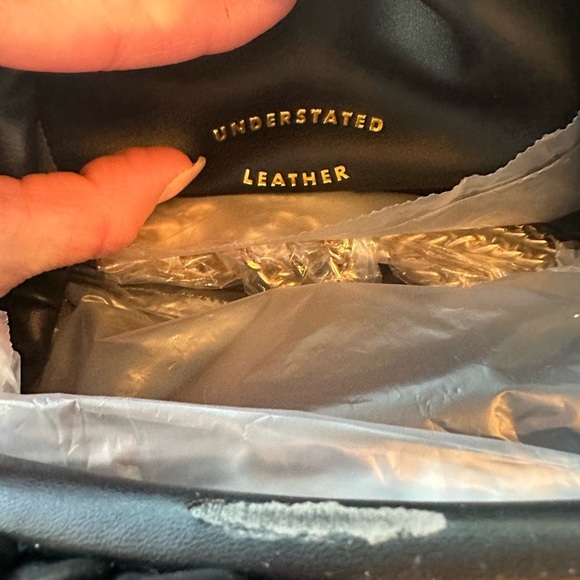 Understated Leather Black Vegan Clutch NWT - Picture 4 of 7